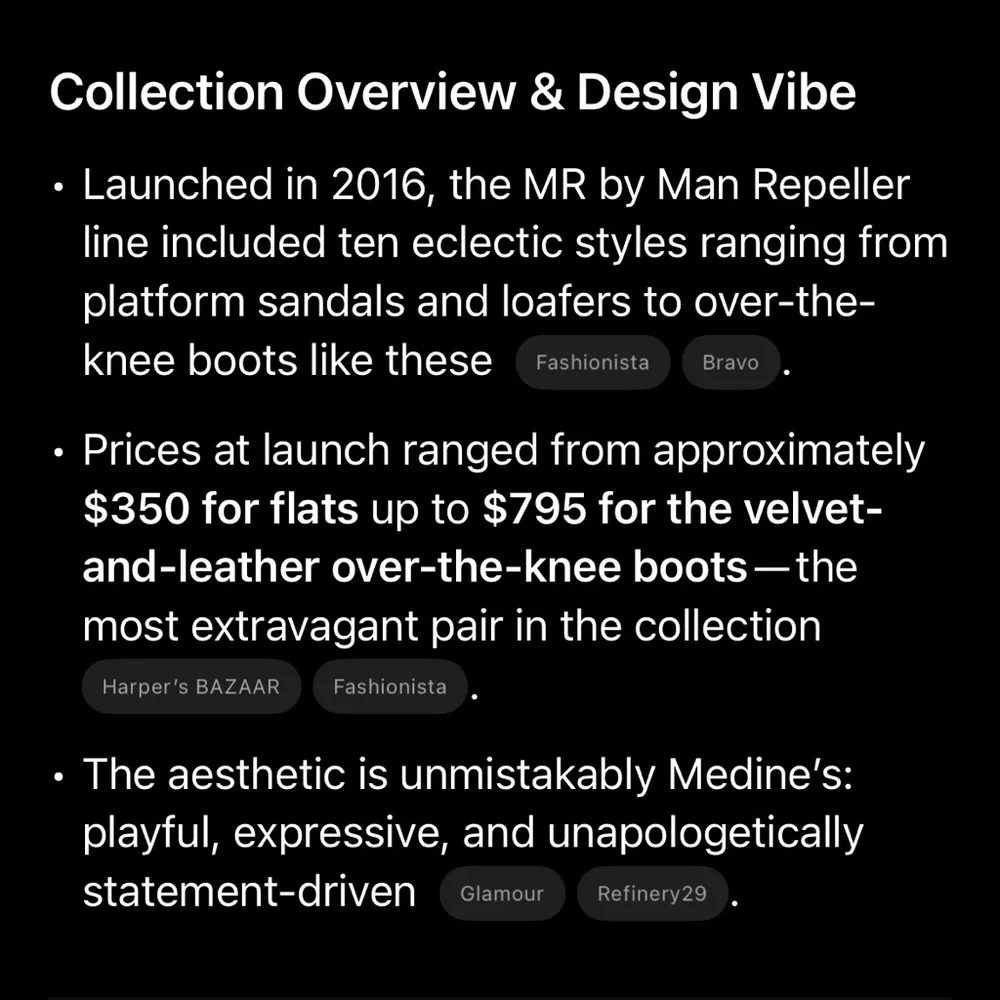 $795 “I’m really here to party” boots by MR in collab with Net a Porter size 6